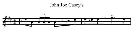 John Joe Casey's - staff notation