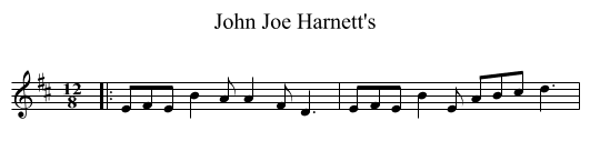 John Joe Harnett's - staff notation