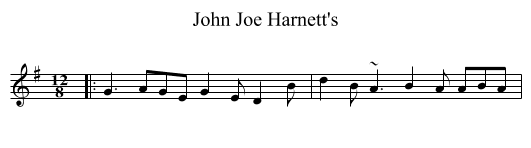 John Joe Harnett's - staff notation