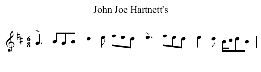 John Joe Hartnett's - staff notation