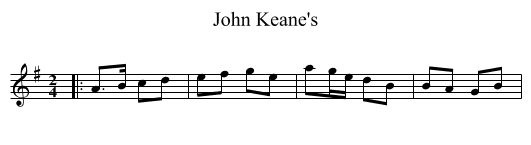 John Keane's - staff notation