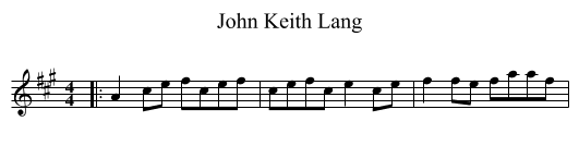 John Keith Lang - staff notation