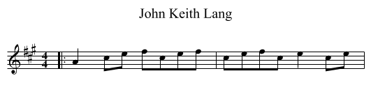 John Keith Lang - staff notation