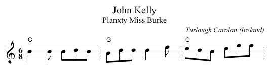 John Kelly - staff notation