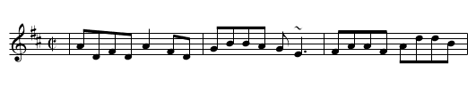 John Kelly's College Groves - staff notation
