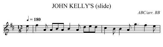 JOHN KELLY'S (slide) - staff notation