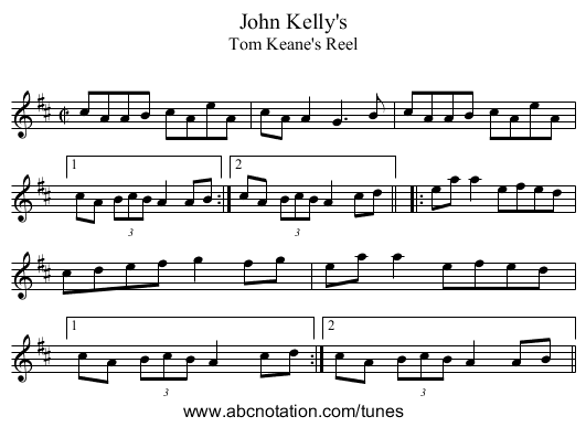 John Kelly's - staff notation