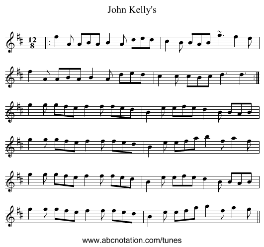 John Kelly's - staff notation