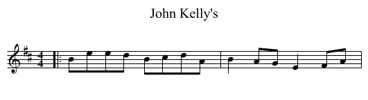 John Kelly's - staff notation