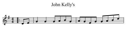 John Kelly's - staff notation