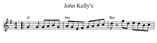 John Kelly's - staff notation