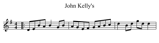 John Kelly's - staff notation