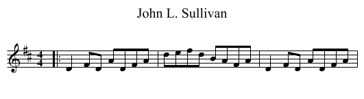 John L. Sullivan - staff notation