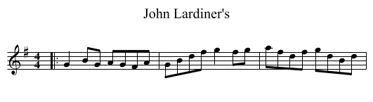 John Lardiner's - staff notation
