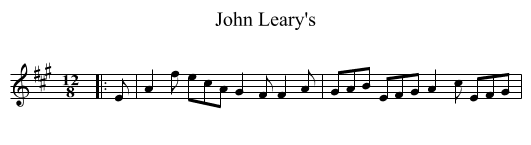 John Leary's - staff notation