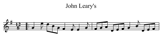 John Leary's - staff notation