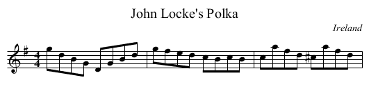 John Locke's Polka - staff notation
