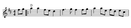 John Lover's Gone - staff notation