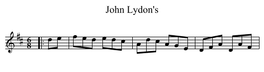 John Lydon's - staff notation