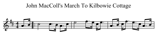 John MacColl's March To Kilbowie Cottage - staff notation