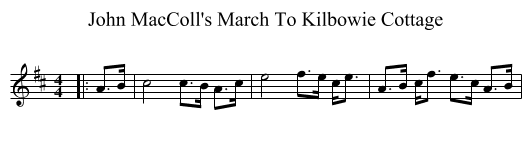 John MacColl's March To Kilbowie Cottage - staff notation