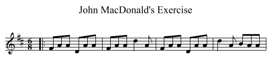 John MacDonald's Exercise - staff notation