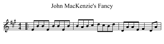 John MacKenzie's Fancy - staff notation