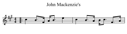 John Mackenzie's - staff notation