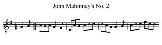 John Mahinney's No. 2 - staff notation
