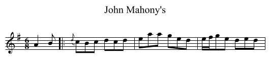 John Mahony's - staff notation