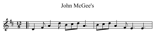 John McGee's - staff notation