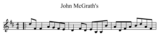 John McGrath's - staff notation