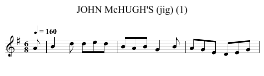 JOHN McHUGH'S (jig) (1) - staff notation