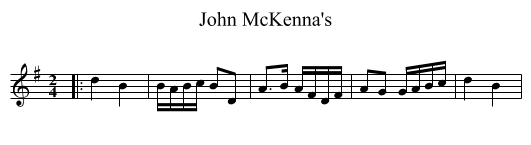 John McKenna's - staff notation