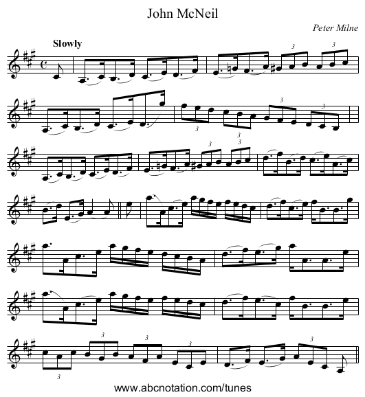John McNeil - staff notation