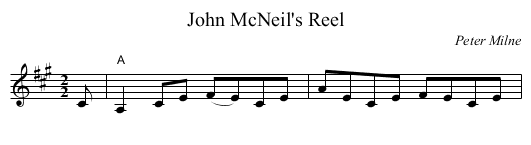 John McNeil's Reel - staff notation