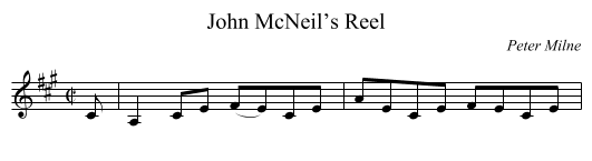 John McNeil’s Reel - staff notation