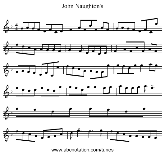 John Naughton's - staff notation