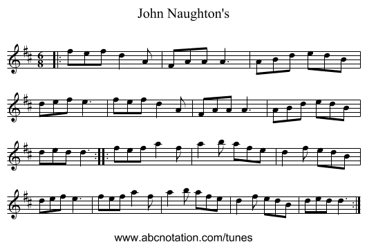John Naughton's - staff notation