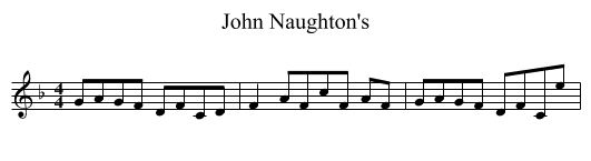 John Naughton's - staff notation