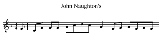 John Naughton's - staff notation