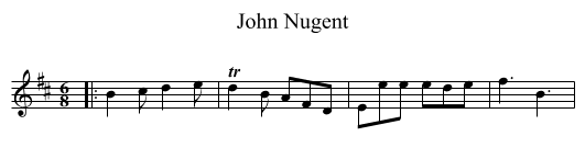 John Nugent - staff notation