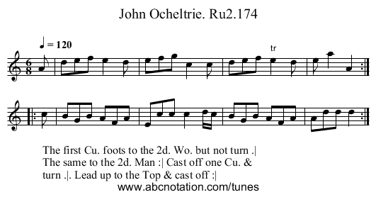 John Ocheltrie. Ru2.174 - staff notation