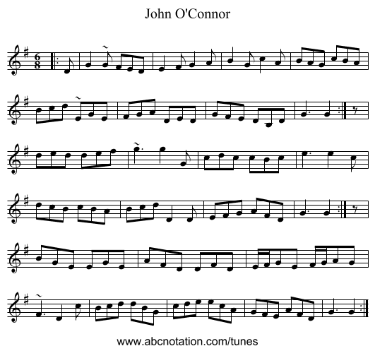 John O'Connor - staff notation