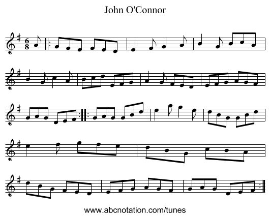 John O'Connor - staff notation