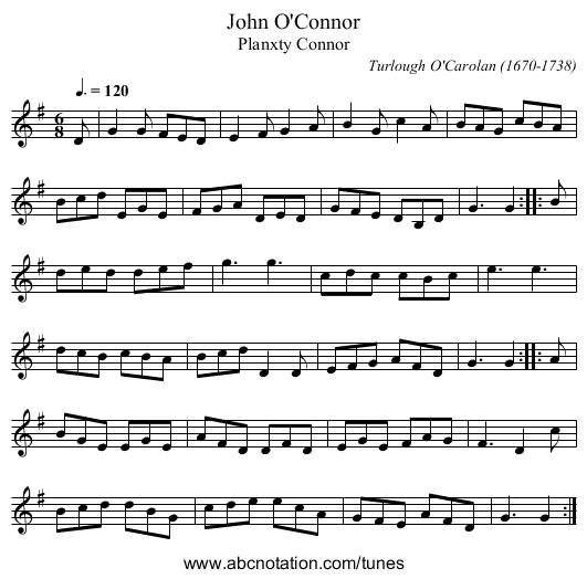 John O'Connor - staff notation