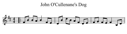 John O'Cullenane's Dog - staff notation