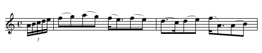 John O'Dwyer of the Glen [1] - staff notation