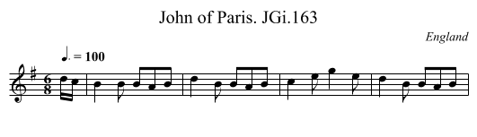John of Paris. JGi.163 - staff notation