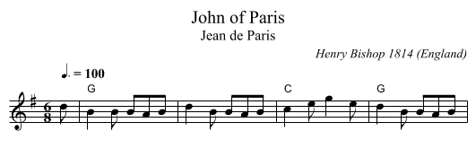 John of Paris - staff notation
